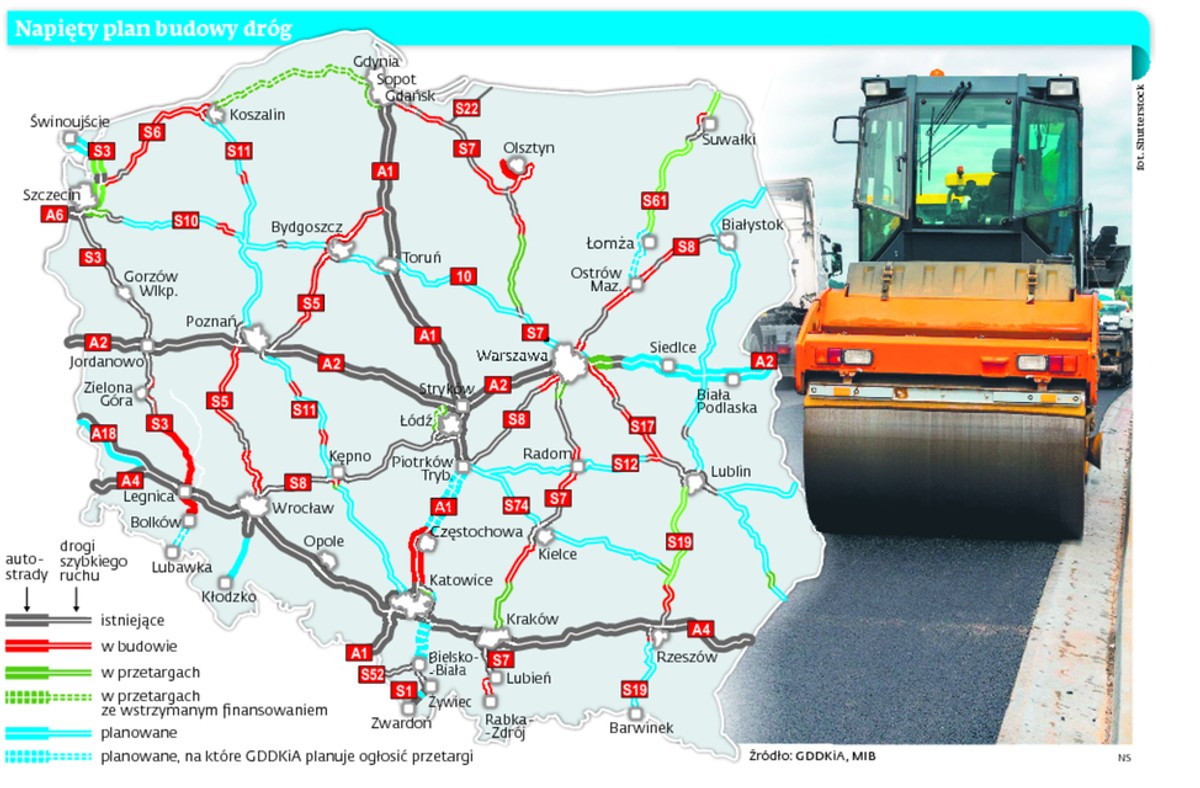 Napięty plan budowy dróg