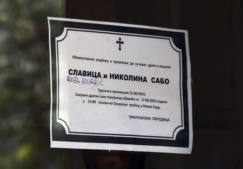 Čitulja za Slavicu i Nikolinu