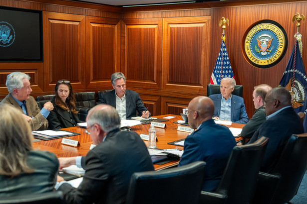 Spotkanie prezydenta USA Joe Bidena z członkami Rady Bezpieczeństwa Narodowego