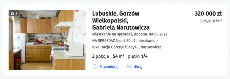 Ogłoszenie w serwisie Morizon