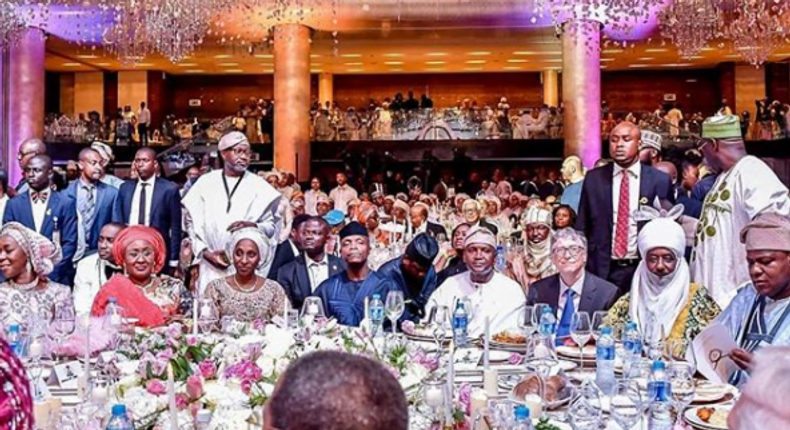 Dignitaries attending the wedding of the daughter of Africa's richest man, Aliko Dangote