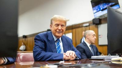 Former US President Donald Trump attends the second day of his New York criminal trial on April 16, 2024.JUSTIN LANE/POOL/AFP via Getty Images
