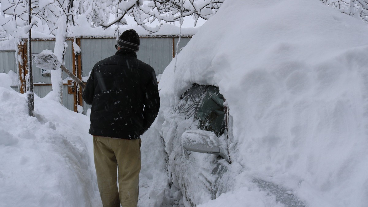 Čovek na selu - ilustracija