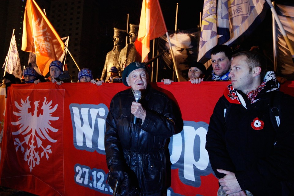 Mieszkańcy i kibice Lecha w Marszu Zwycięstwa.