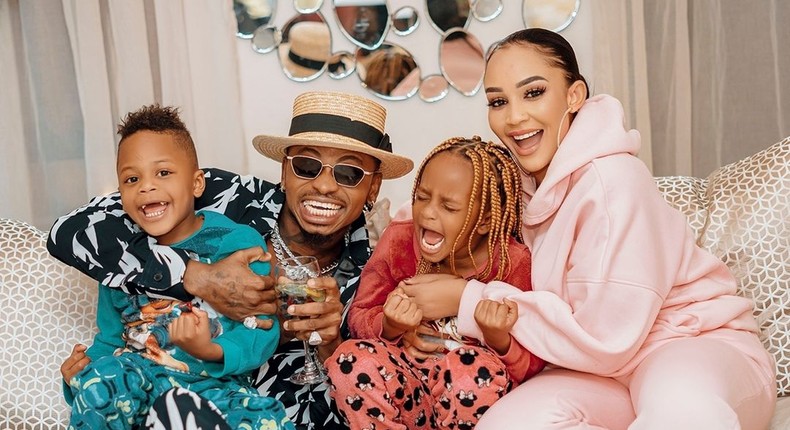 Zari Hassan, Diamond Platnumz and their Kids Tiffah and Nillan 