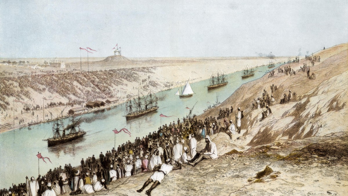 The inauguration of the Suez Canal, 17 November 1869, (1900).Artist: Edouard Riou