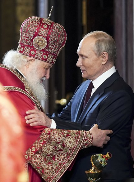 Władimir Putin i patriarcha Cyryl, 24 kwietnia 2022 r.