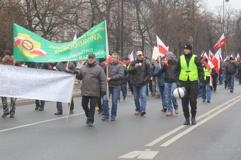 protesty rolników