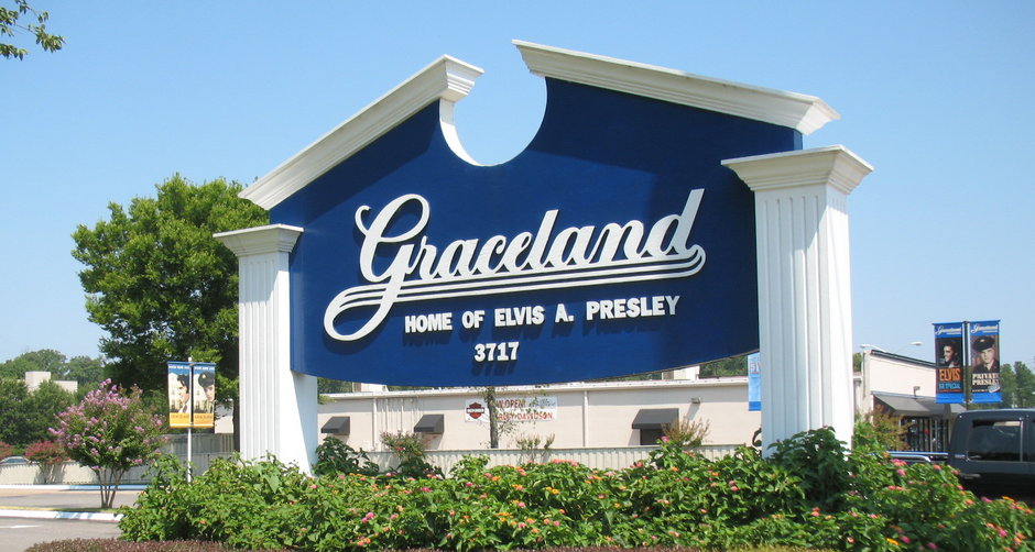 Wejście do Graceland Elvisa Presleya w USA