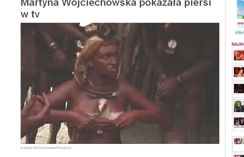 Wojciechowska pokazała piersi