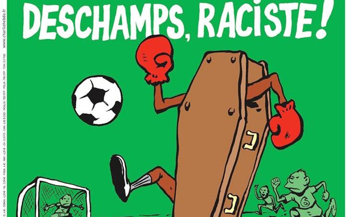 Kolejna kontrowersyjna okładka "Charlie Hebdo". Rysownicy zakpili z trenera Francuzów i Muhammada Alego