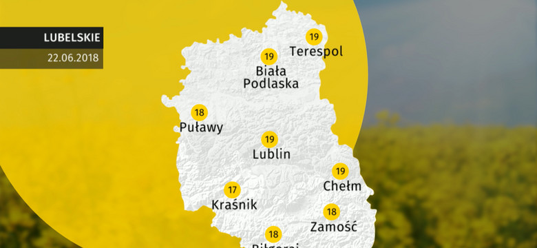 Prognoza pogody dla woj. lubelskiego - 22.06