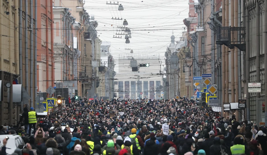 Protesti u Rusiji - Sankt Petersburg