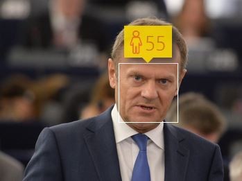 Donald Tusk i jego wiek według How-Old.net