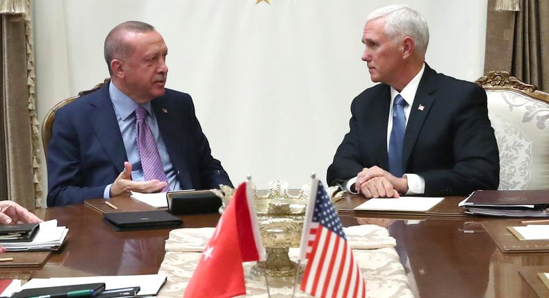 Mike Pence Erdogan Ankara ceasefire deal October 17