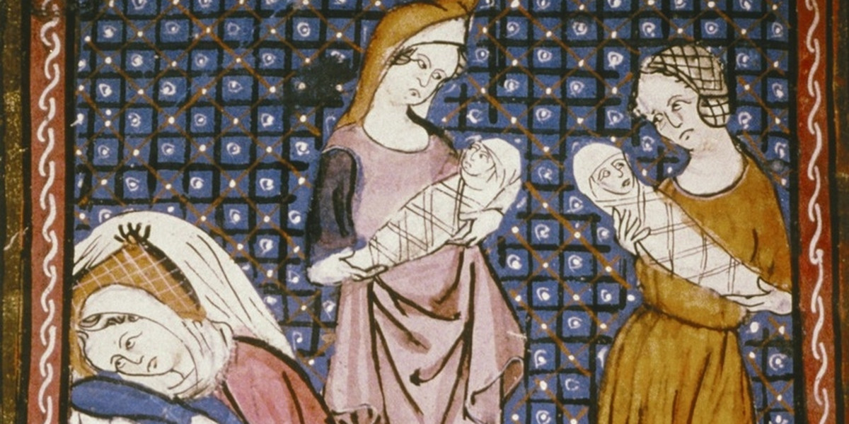W średniowieczu wiele porodów kończyło się śmiercią matki lub dziecka, bądź obojga.
