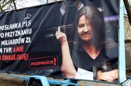 Posłanka PiS Joanna Lichocka na plakacie