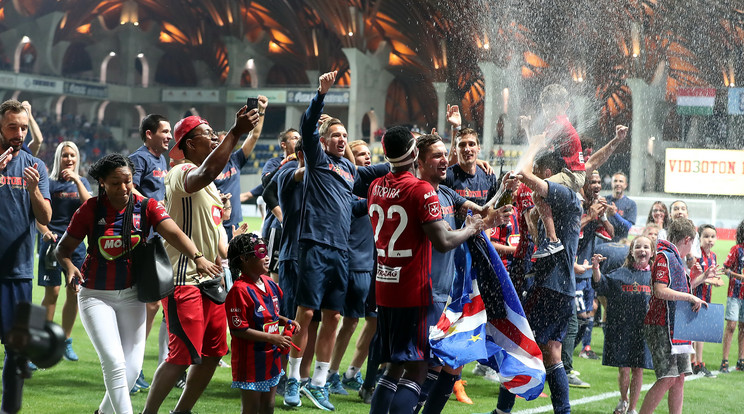 A tavalyi bajnok Budapest Honvéd elleni 2-0-s sikerrel biztosította be NB I-es elsőségét a Videoton /Fotó: Pozsonyi Zita