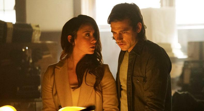 Stella Maeve as Julia and Jason Ralph as Quentin on Syfy's The Magicians.