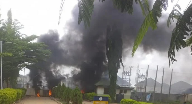 Okada riders storm Abuja estate, set houses on fire over colleagues' death [Punch]