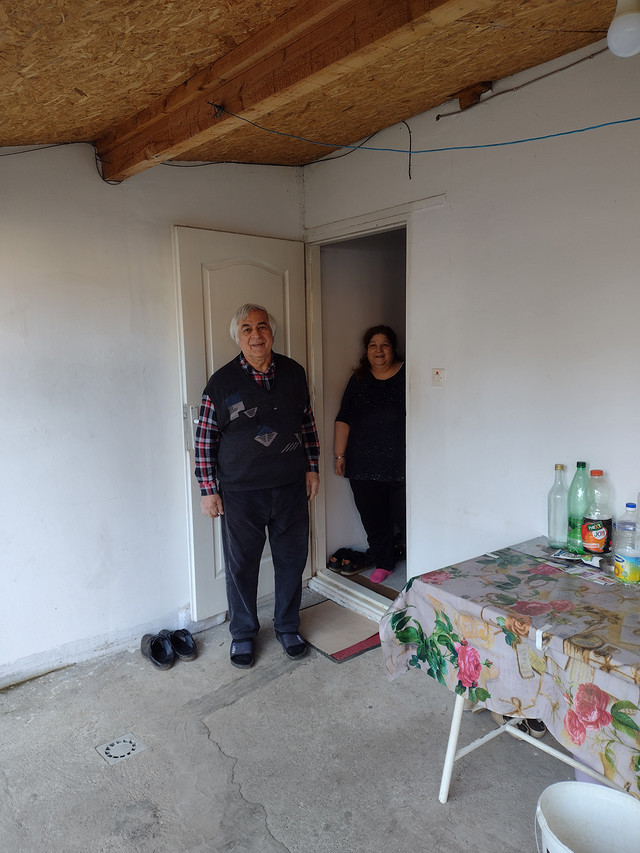 Milorad and Snezana Savic who live under the building on Branko Krsmanovica street