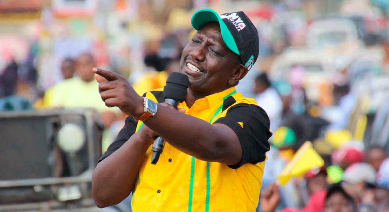 A file image of Deputy President William Ruto during a past rally