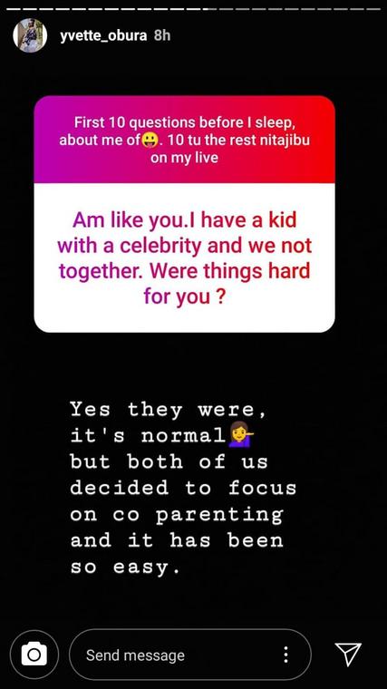 Yvette Obura's Q & A on Instagram 