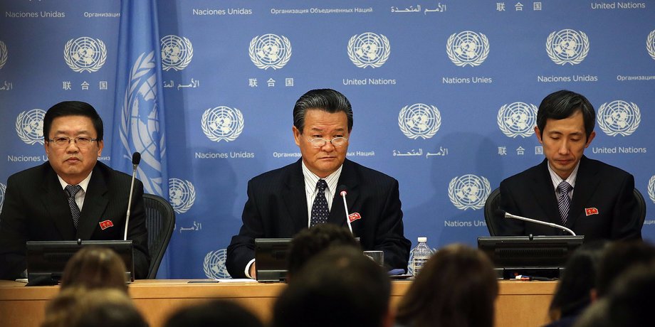 The North Korean delegation to the United Nations in 2014