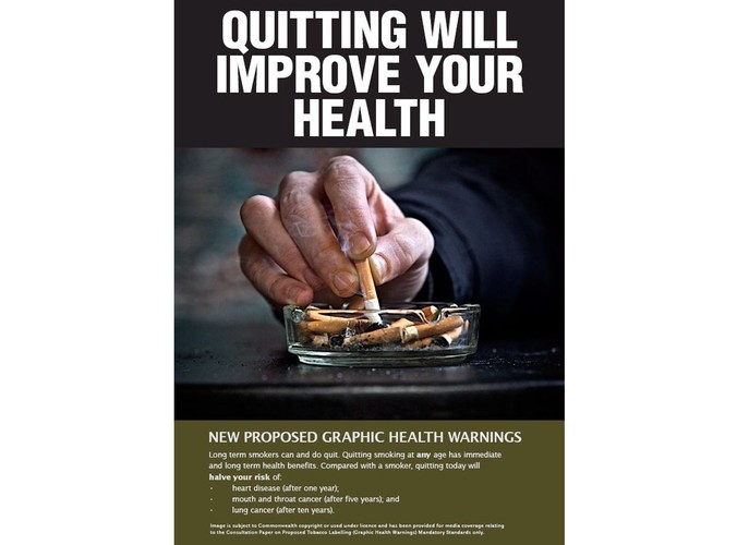 Plakietka namawiajaca do rzucenia palenia