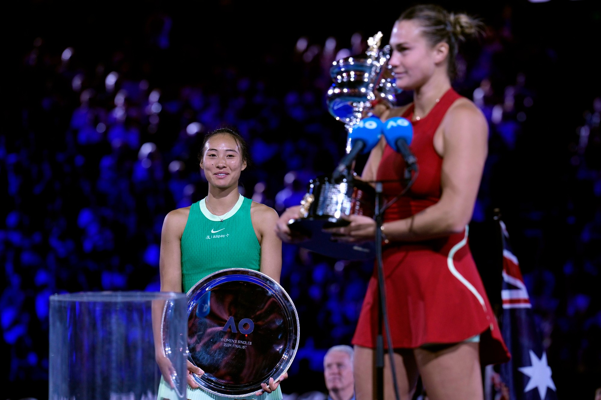Bieloruská tenistka Arina Sobolenková triumfovala vo finále ženskej dvojhry na grandslamovom turnaji Asutralian Open.