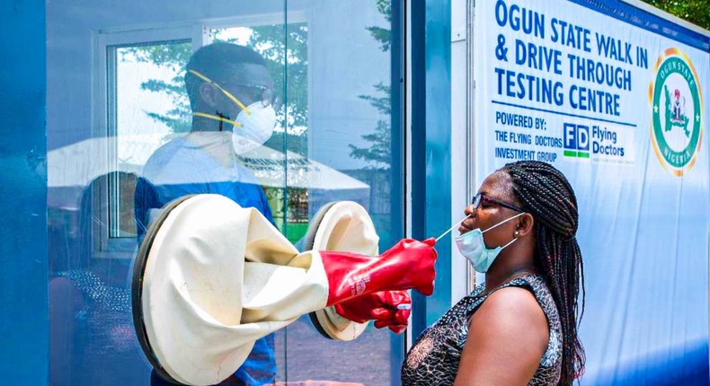 Ogun state commences Walking and Drive-through tests for Coronavirus. [Twitter/@dabiodunMFR]