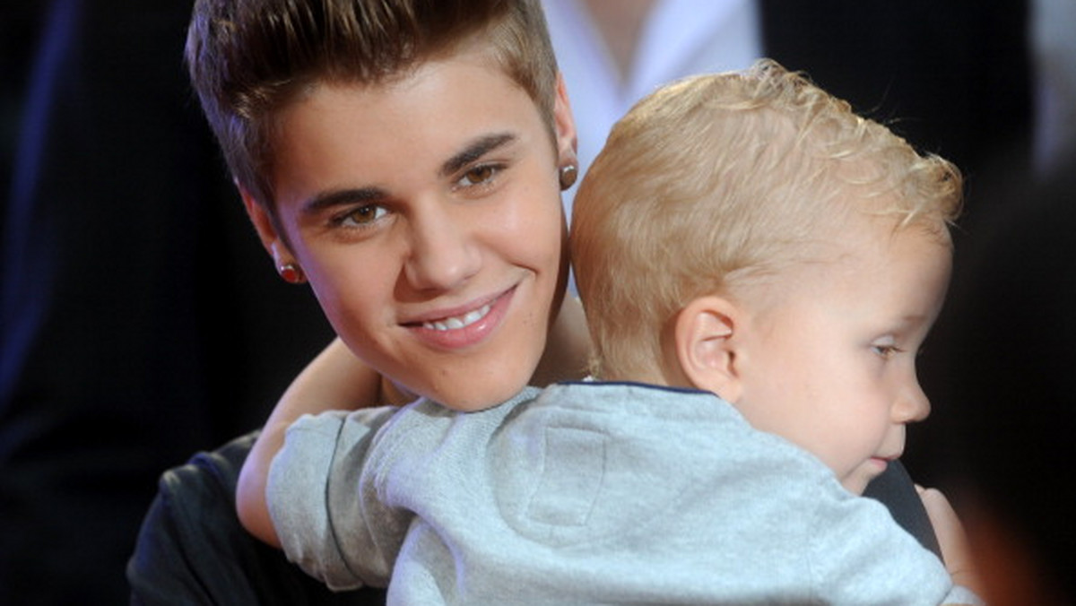 Justin Bieber i Jaxon Bieber (fot. Getty Images)