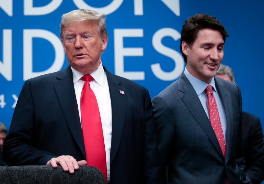 Donald Tramp i Džastin Truod na samitu NATO u decembru 2019.