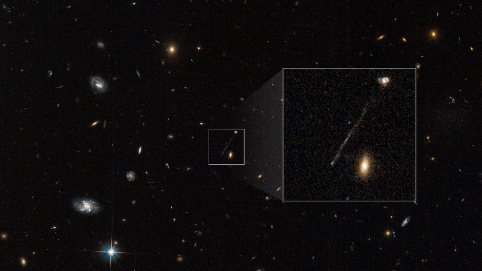 The image was taken by the Hubble Space Telescope