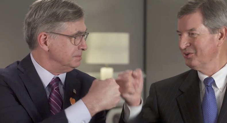 CEOs of BB&T and SunTrust fist bump