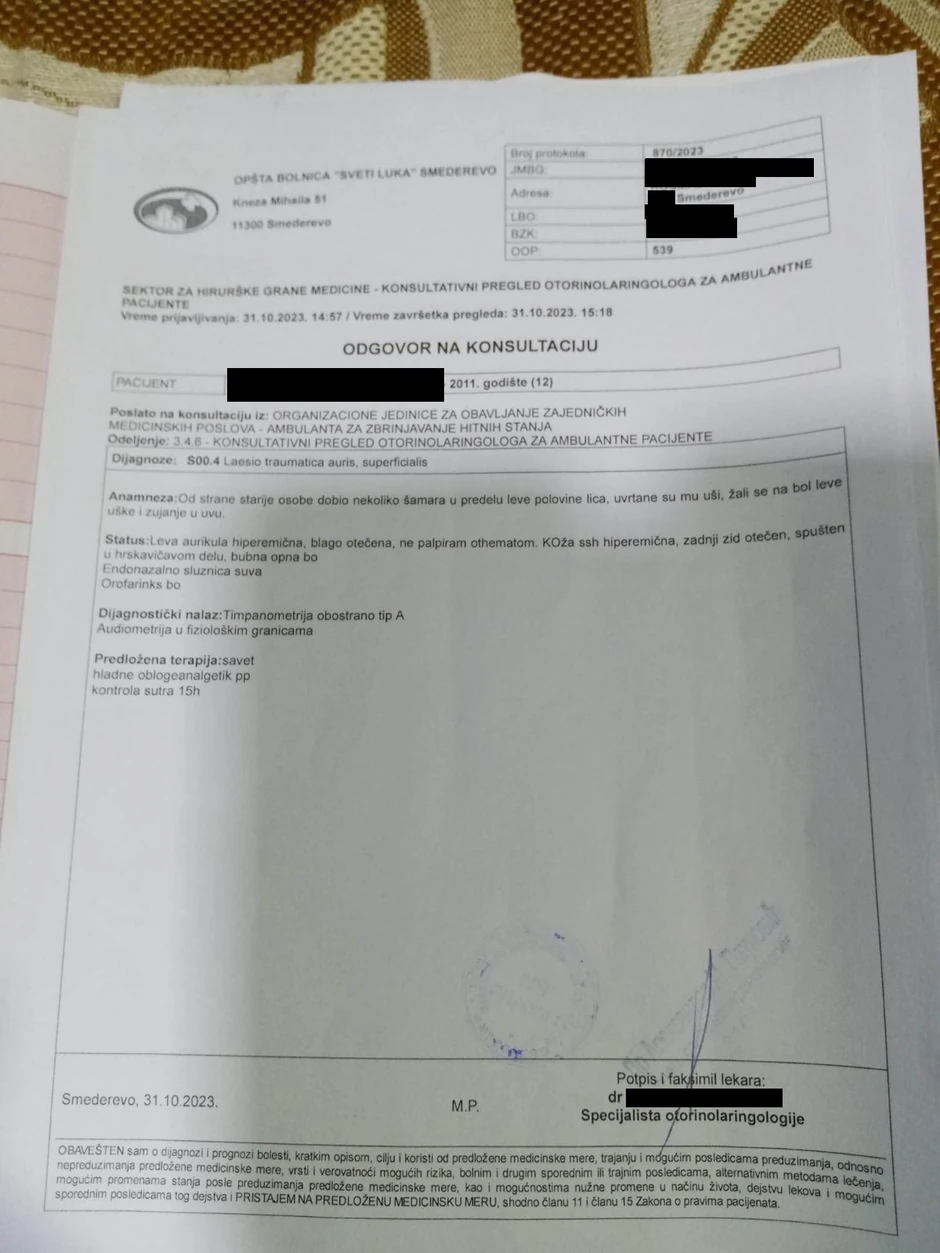 odgovor na konsultaciju