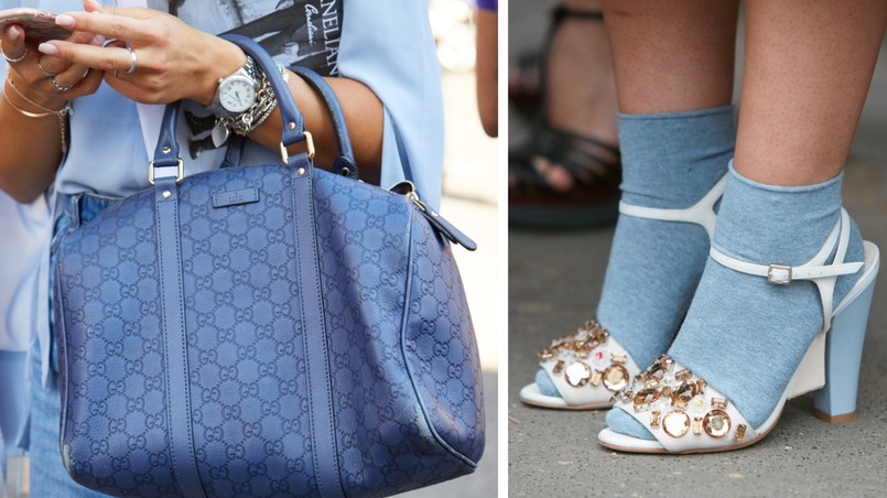 torebka, błękit, niebieski, moda