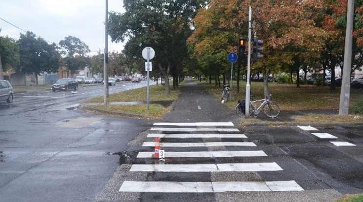 Két biciklis ütközött /Fotó: police.hu