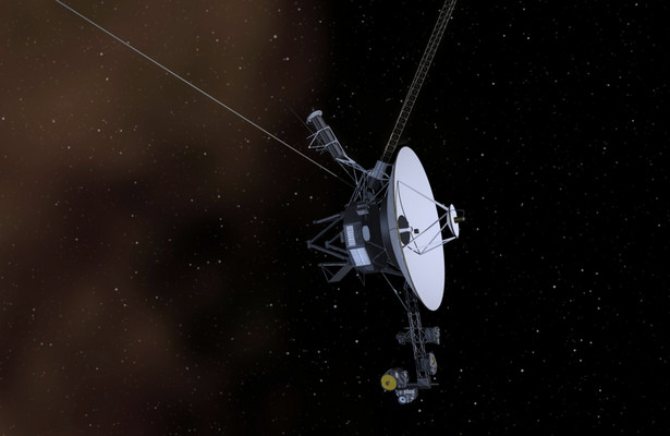 Artystyczna wizja sondy Voyager 1 w kosmosie
