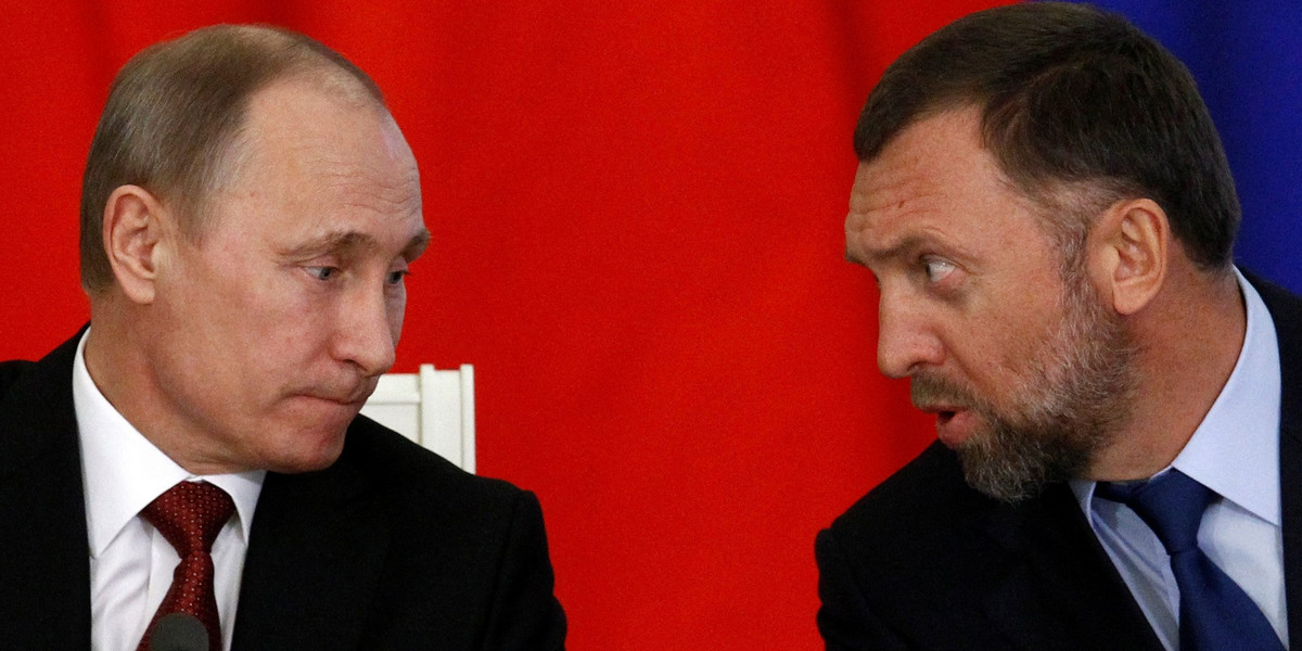 Rosyjscy oligarchowie działają też w Polsce. Władimir Putin i Oleg Deripaska.