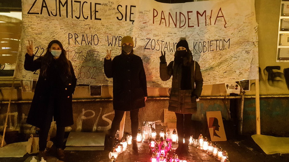 Protestujący pod biurem PiS w Gdańsku