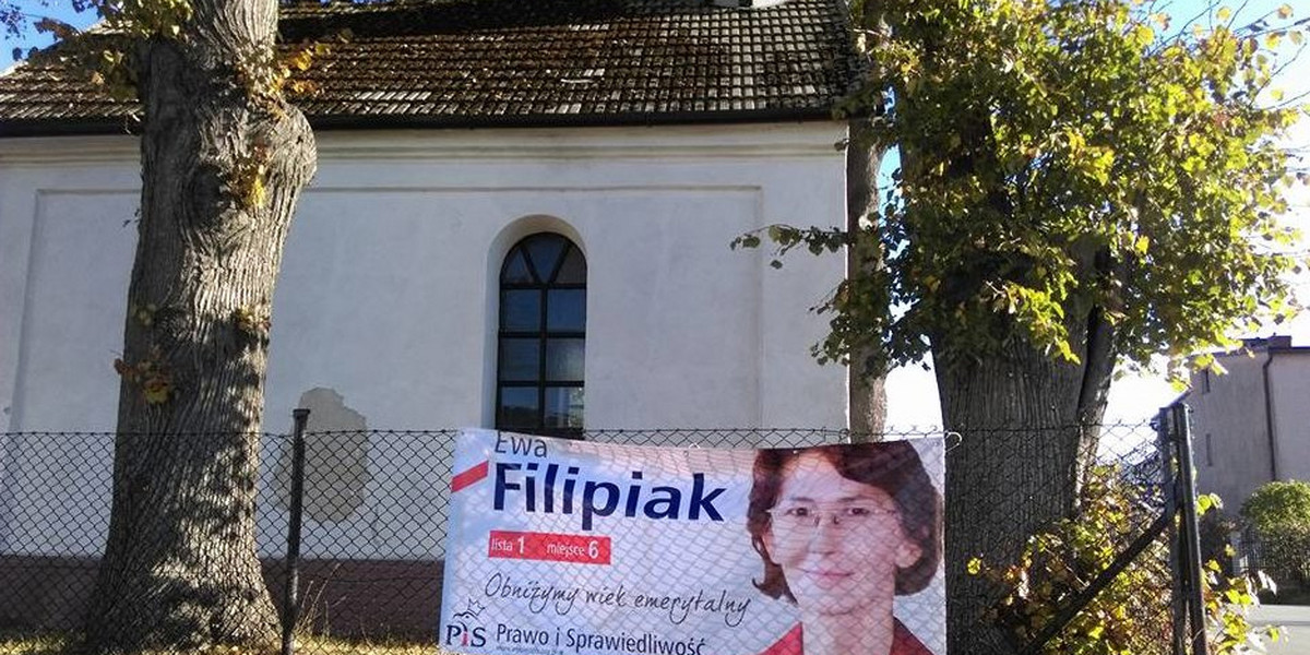 Ewa Filipiak na kościele