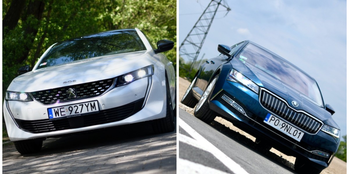 Peugeot 508 GT+ HYbrid i Skoda Superb iV to dwa sedany z napędem hybrydowym. W redakcyjnym teście sprawdziliśmy, czym się różnią. 