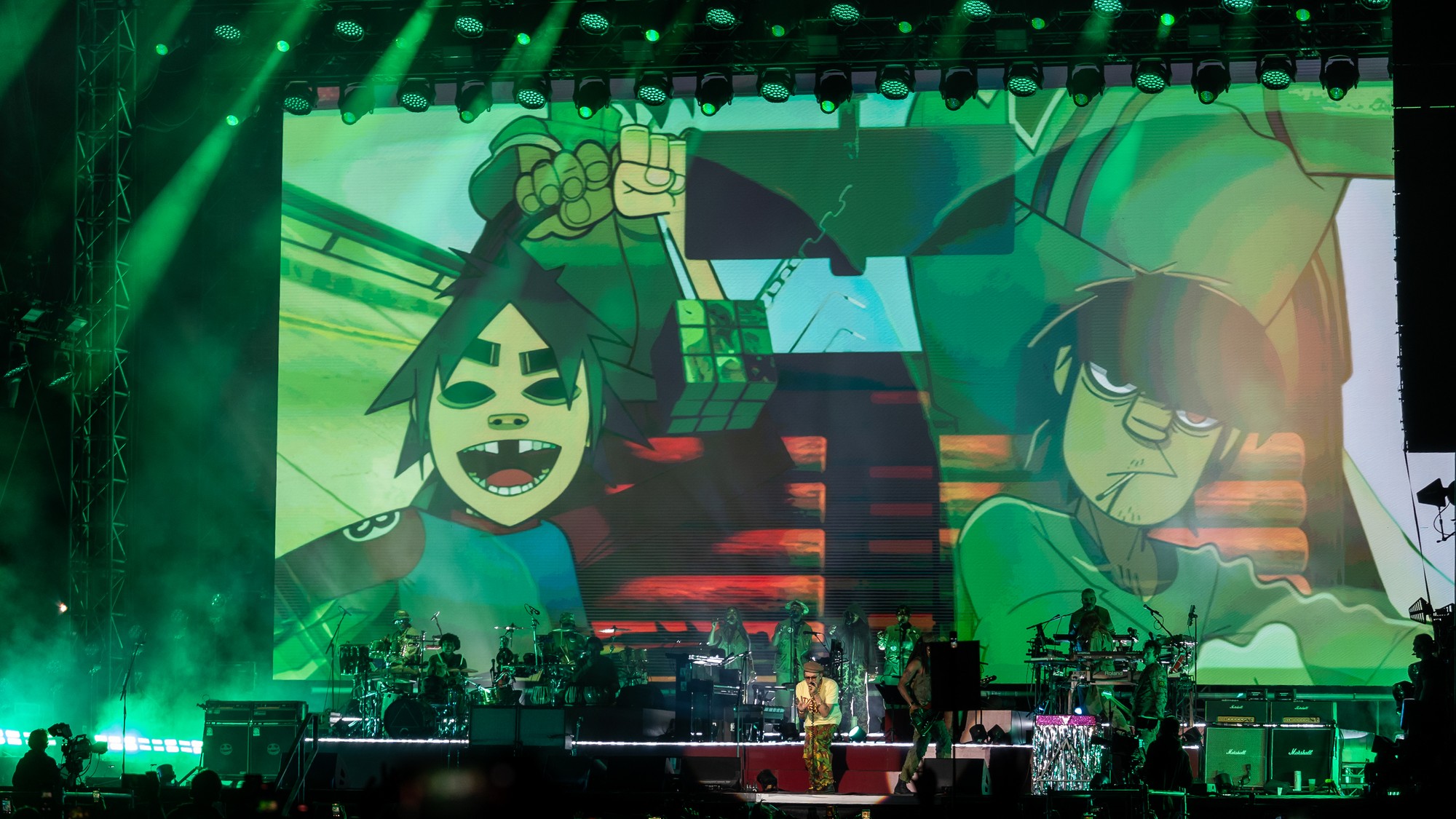 Kultová kapela Gorillaz vystúpila na Pohode.