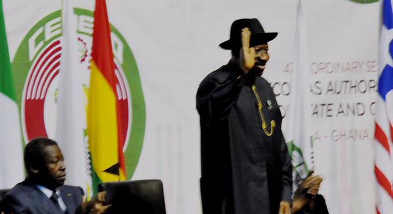 President Goodluck Jonathan attends 47th ECOWAS Authority Heads of State meeting in Accra, Ghana.