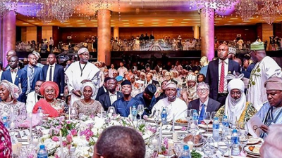 Dignitaries attending the wedding of the daughter of Africa's richest man, Aliko Dangote