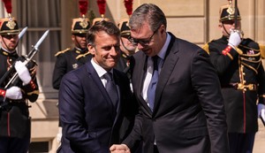 Emanuel Makron, Aleksandar Vučić u Parizu u aprilu 2025. godine
