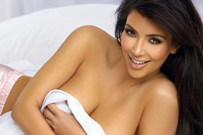 Kim Kardashian w pościeli