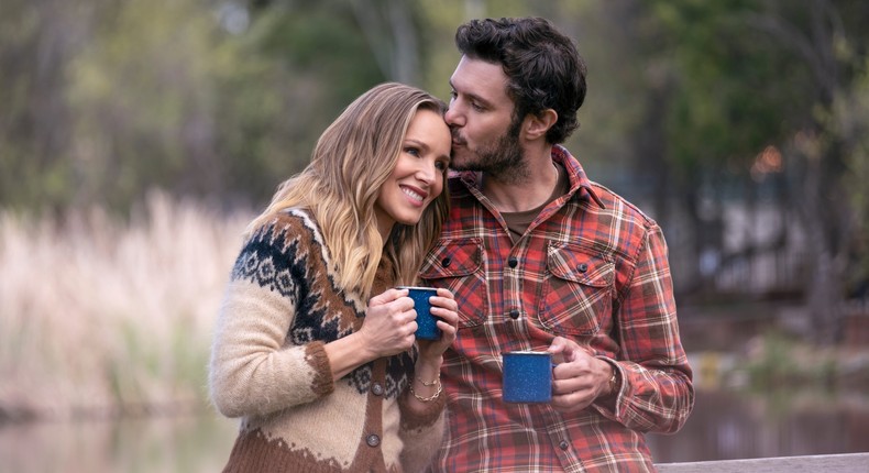 Kristen Bell and Adam Brody as Joanne and Noah on Nobody Wants This.Adam Rose/Netflix