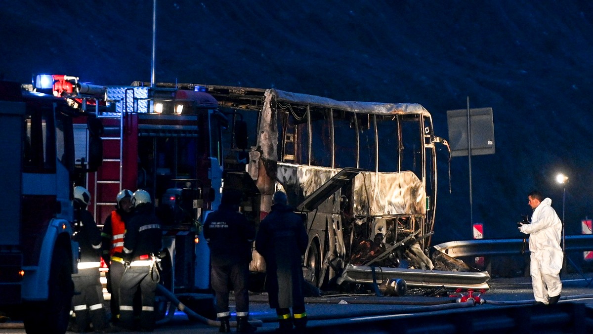 Wypadek na autostradzie w Bułgarii. W pożarze autobusu zginęło kilkadziesiąt osób